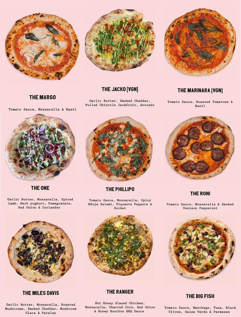Picture showing the Pizza selection for the Paddleboard & Pizza event The Paddle Bro's host 